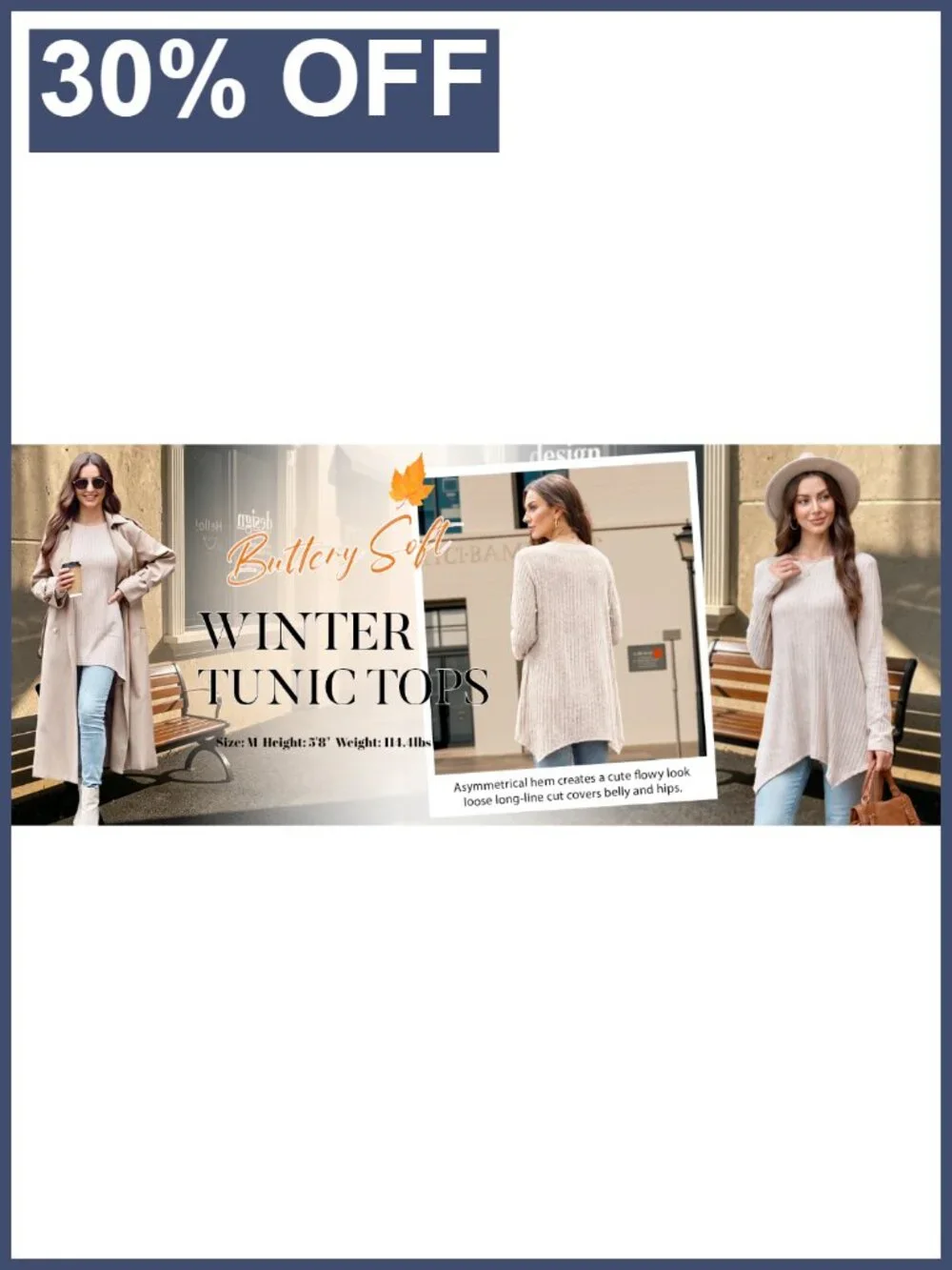 Women's Long Sleeve Tunic Top Loose Fit Asymmetrical Hem Fall Winter